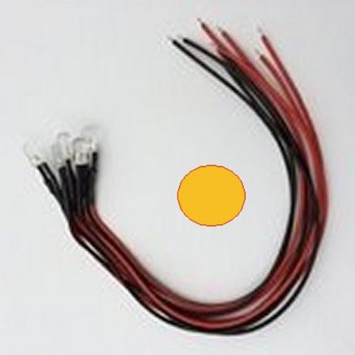 Flickering Yellow LEDs - Pack of 5 - 12 volt DC